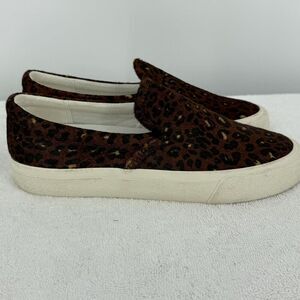 Madewell Sidewalk Spot Low Top Sneakers Calf Hair Brown/Black/Tan W7.5 M6